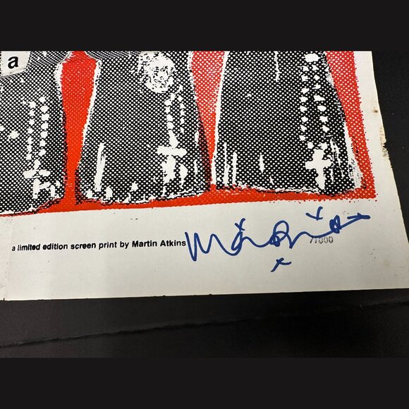 Vintage 2003 Pigface EASY NUNS Limited Screen Print Promo Poster SIGNED Rare Red - Picture 2 of 5